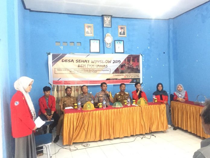 Program Desa Sehat Winslow 2019 yang dilaksanakan BEM FKM Unhas.[Foto:/Ist.]