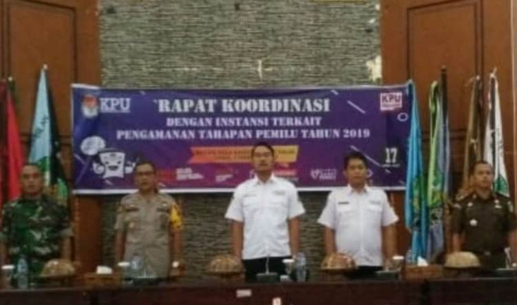 Rakor Pengamanan Tahap Pemilu 2019 KPU Sinjai