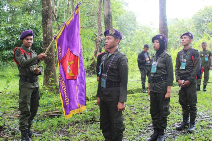 Lomba Napak Tilas oleh Menwa Satuan 707 Unibos.[Foto:/Ist.]