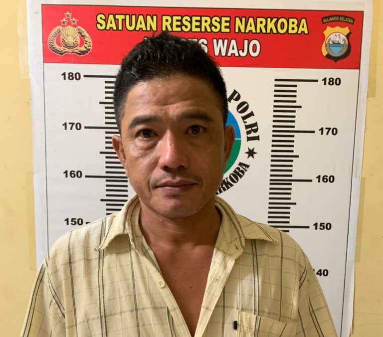 Pelaku Narkoba tertangkap, Polres Wajo : Selipkan 23 Sachet Kritstal Bening
