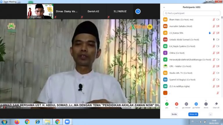 Peringati Isra’ & Mi’raj, SD Islam Athirah 2 Makassar Gelar Webinar Dengan UAS