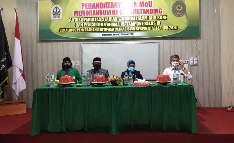 Tunjang Pengembangan Fakultas, IAIN Bone MoU Pengadilan Agama