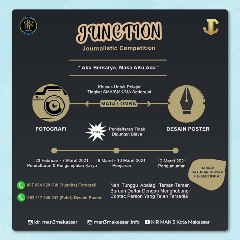 KIR MAN 3 Kota Makassar Membuka Peluang Untuk Berkarya Bertajuk Journalist Competion