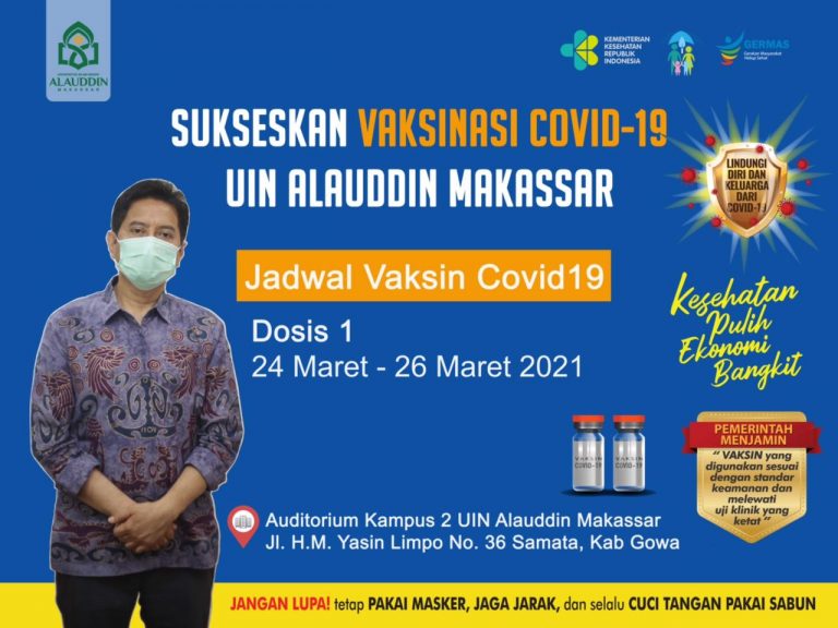 Cegah Covid-19, Dosen dan Pegawai Lingkup UIN Alauddin Akan Divaksin