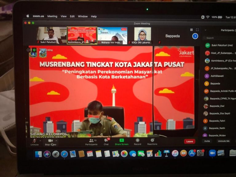Guru Besar FKM Unhas Diundang Walikota Kota Administrasi Jakarta Pusat pada Acara Musrenbang Sebagai Narasumber
