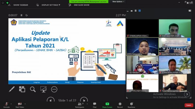 Be SMART, Upaya KPPN Watampone Pacu Satker Mahir Laporan Keuangan