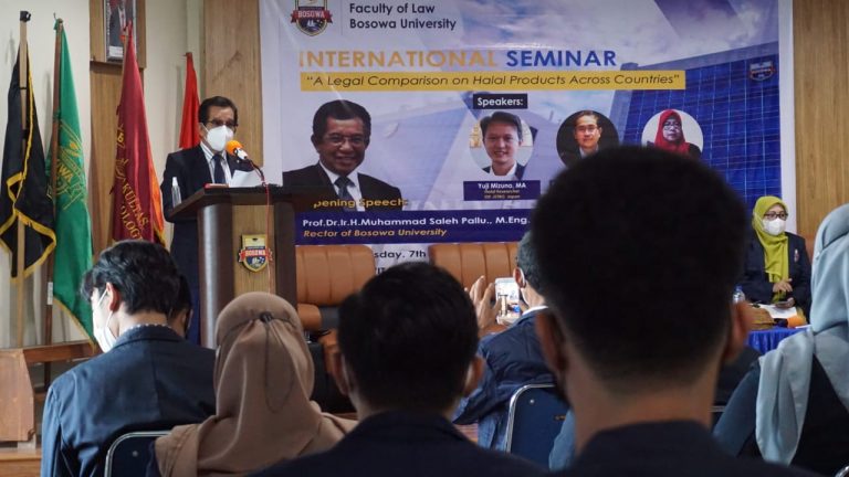 Unibos Gelar Seminar Internasional Perbandingan Hukum Produk Halal Seluruh Negara