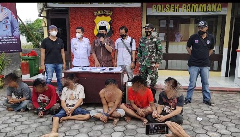 6 Pemuda Pengedar dan Pemakai Narkoba di Sengkang Berhasil Diamankan Berserta Barang Bukti