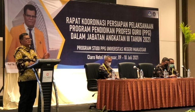 Buka Rakor PPG, Rektor UNM: Guru Profesional Ketika Memiliki Panggilan Jiwa
