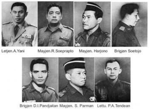 7 Jendral yang jadi korban dalan G30S PKI. FOTO: INT