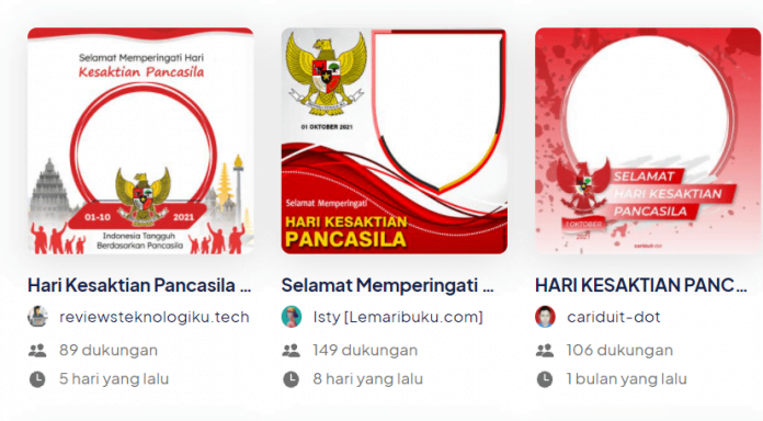 Ini Link Twibbon Hari Kesaktian Pancasila 2021