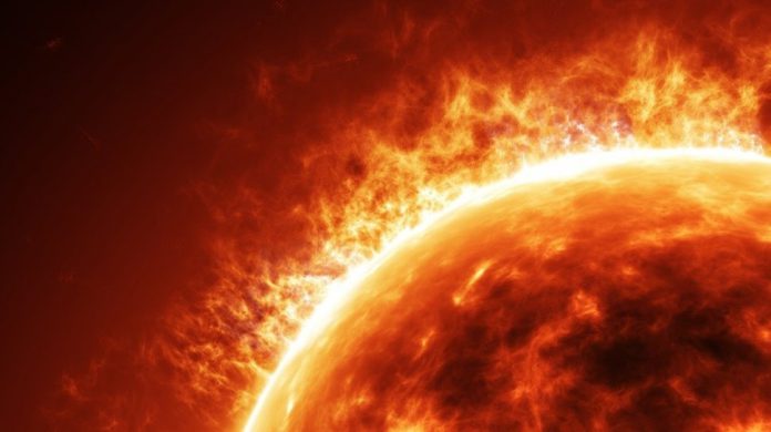 Penampakan Matahari Mengeluarkan Semburan Api Oleh NASA
