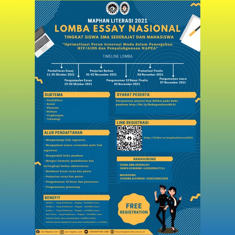 UKM MAPHAN UNM Gelar Lomba Esai Tingkat Nasional di Kegiatan MAPHAN LITERASI 2021