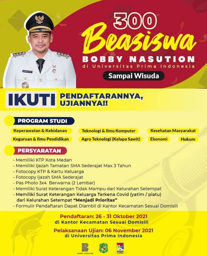 Beasiswa Terbaru Bobby Nasution, Ini Syaratnya