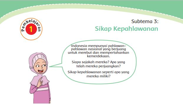 Kunci Jawaban Tema 5 Kelas 4 Subtema 3 Sikap Kepahlawanan, Pembelajaran 1 Halaman 95,96,97,99 