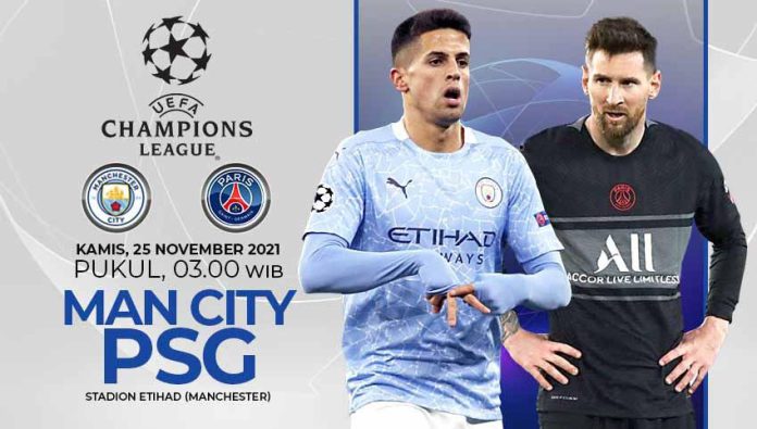 Jadwal, Prediksi Manchester City Vs PSG, Citizen Siap Tempur di Kandang