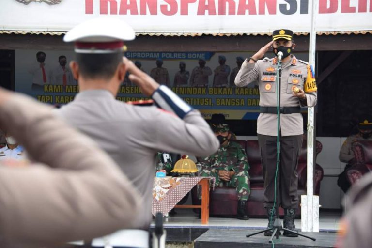 Operasi Zebra Dimulai, Kapolres Bone Ingatkan Personel Bersikap Humanis