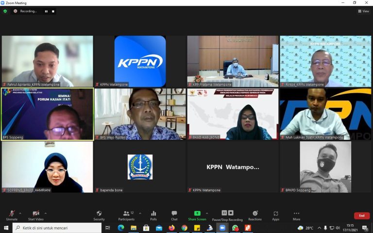 KPPN Gelar FGD Perkembangan Ekonomi Daerah Triwulan III 2021
