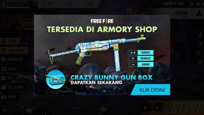 UPDATE! KODE REDEEM FF 25 November 2021, MP40 Crazy Bunny Weapon Menantimu!