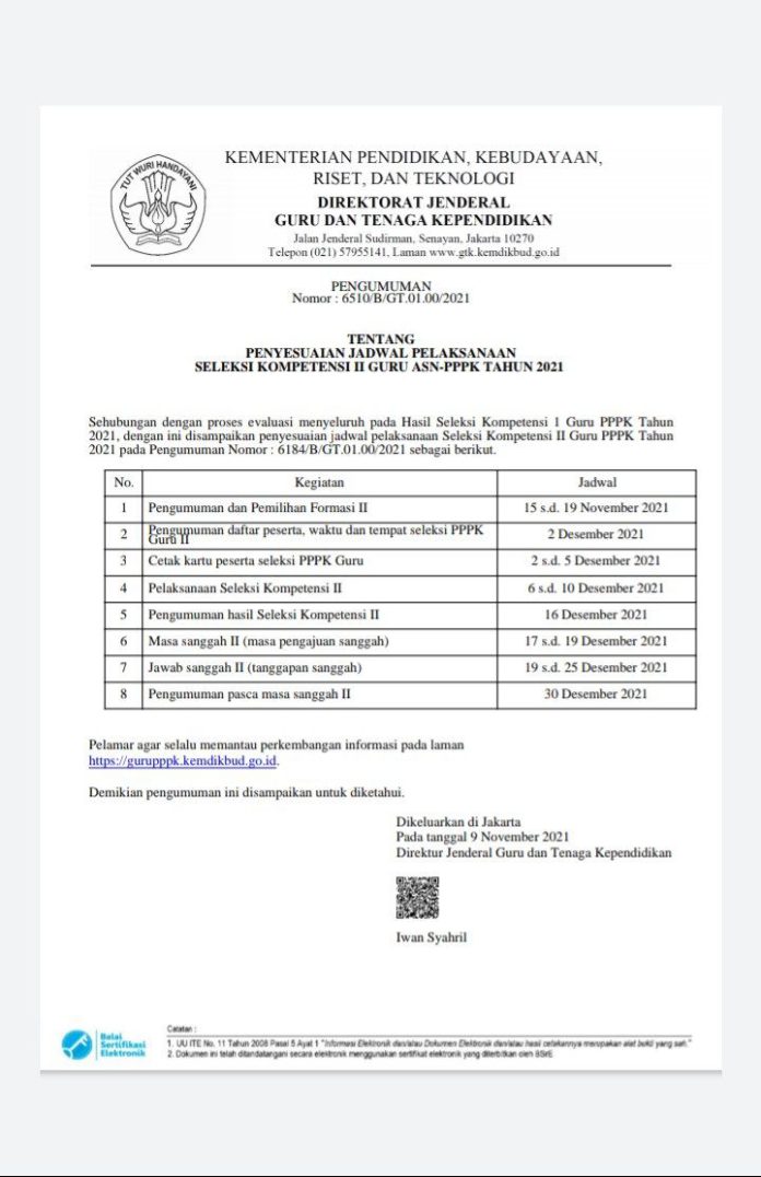 Terbaru Jadwal Pendaftaran PPPK Guru Tahap 2, Ini Kriteria dan Syarat Guru Honorer yang Boleh Mendaftar