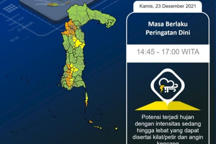 Peringatan Dini BMKG, Sulsel Berpotensi Cuaca Extrem Hingga 20 Januari