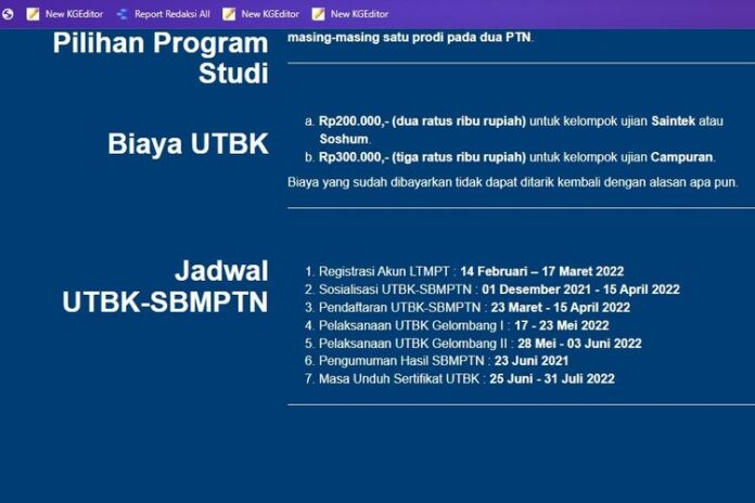 UTBK-SBMPTN 2022