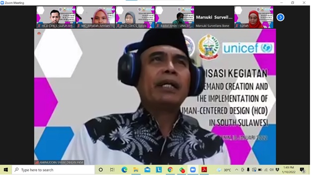 Sambutan Dekan Fakultas Kesehatan Masyarkat Masyarakat Dr. Aminuddin Syam, SKM, M.Kes, M.Med.Ed