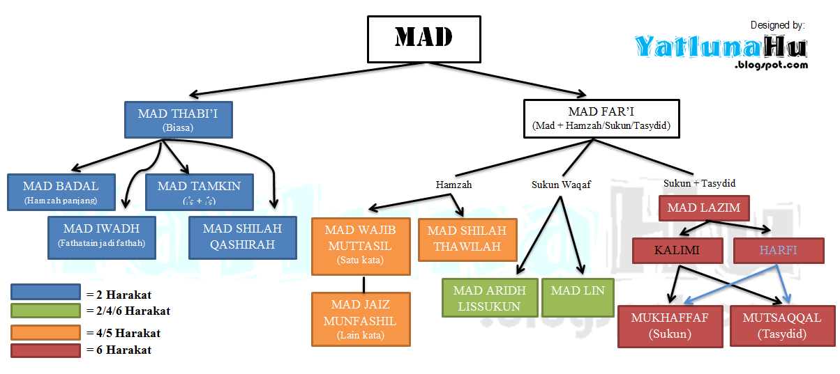 Ada berapa hukum bacaan mad sebutkan