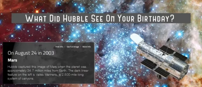 What Did Hubble See On Your Birthday