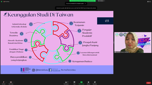 Unhas Kerja Sama Taiwan Education Center Gelar Sosialisasi Studi dan Beasiswa di Taiwan