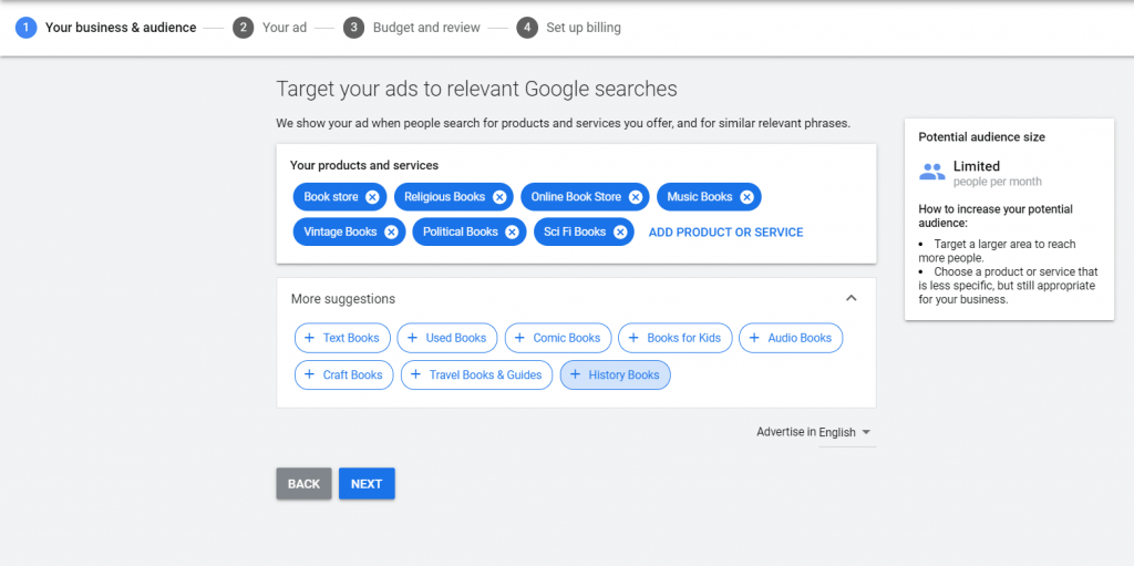 Google Keyword Planner