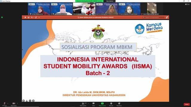Unhas Gelar Sosialisasi Program MBKM Indonesian International Student Mobility Awards Batch 2