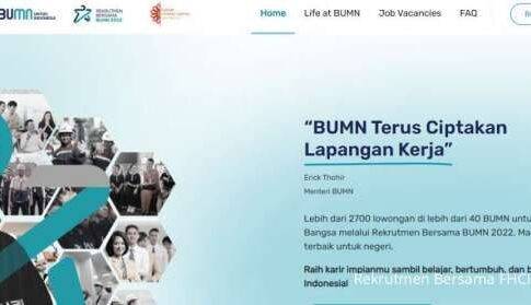 Ini Link Lowongan Kerja Bersama BUMN 2022 Lengkap Cara Daftarnya