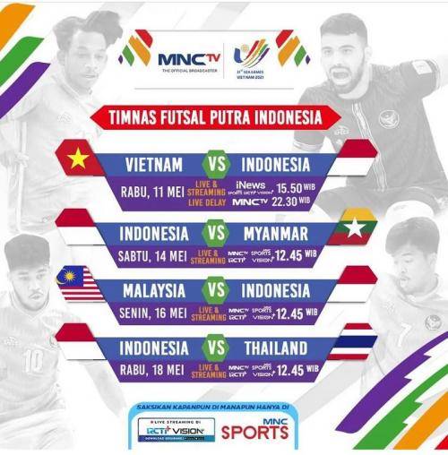 Jadwal Timnas Futsal Indonesia di SEA Games 2022