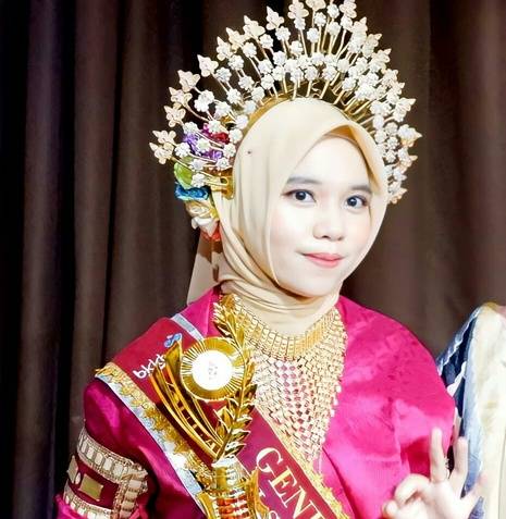 Putri Kumalasari Sultan, Mahasiswa KPI, Fakultas Dakwah dan Komunikasi UIN Alauddin berhasil keluar sebagai Juara I Duta Generasi Berencana, Provinsi Sulawesi Selatan 2022.[Foto: Dokumentasi Pribadi]