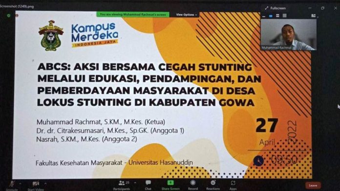 Tim Dosen FKM Unhas Akan Gelar KKN Tematik Stunting di Kabupaten Gowa