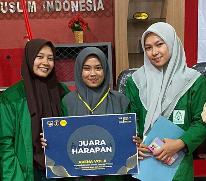 Tim LDRH UIN Alauddin Juara Harapan I Debat Konstitusi Arena Vol II di UMI