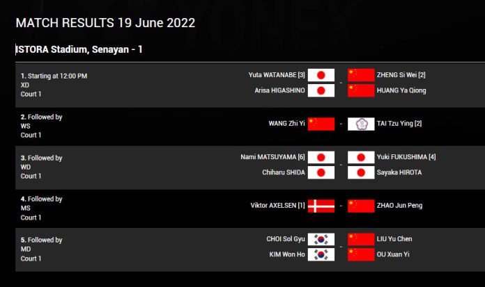 jadwal indonesia open 19 juni 2022