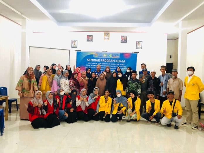 Mahasiswa KKN Tematik Stunting Unhas Lokus Desa Je'nemadinging Gelar Seminar Proker