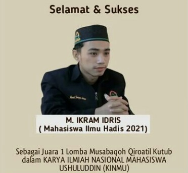 Mahasiswa Ilmu Hadis UIN Alauddin Juara I MQK KINMU di UIN Raden Fatah Palembang