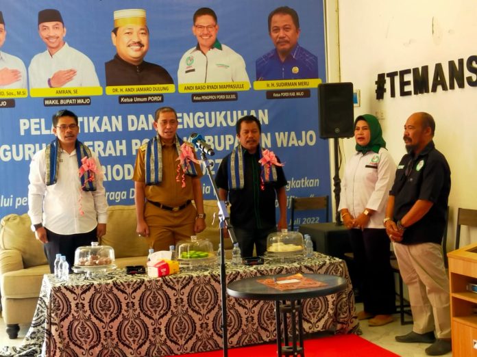 Pordi Kabupaten Wajo Gelar Pelantikan dan Pengukuhan Pengurus Daerah 2022-2027