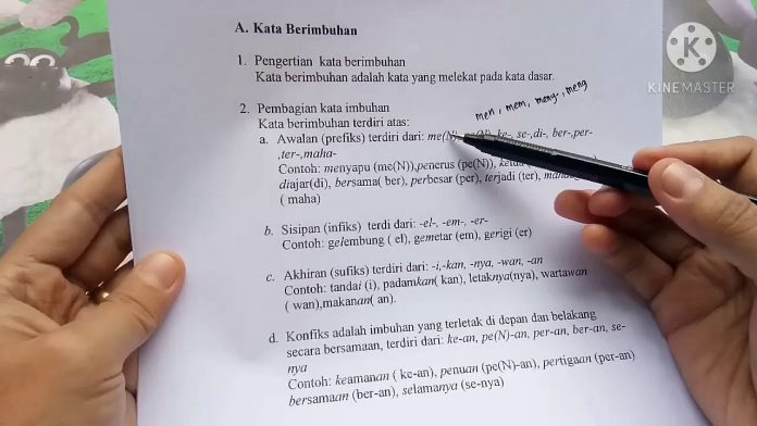 Contoh Kata Imbuhan Awalan dan Akhiran