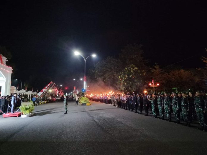 kegiatan ini dipusatkan di depan Rujab Bupati Bone, Senin (16/8/2022) malam.