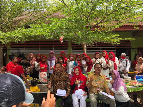 Tumpeng Merah Putih SD Inpres Panaikang II/1 & SD Inpres Pampang II di Lomba Tata Boga Peringatan HUT Kemerdekaan RI ke-77