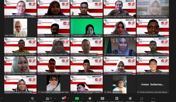 Pelatihan yang berlangsung selama 3 hari(26-28/8/2022 ) yang diikuti 40 peserta dari berbagai perguruan tinggi, menggabungkan antara teori dan praktik audit serta penugasan portofolio.