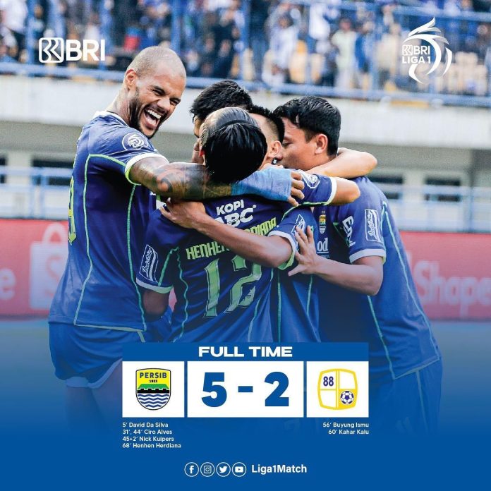 Hasil Persib Bandung Vs Barito Putera, Skor 5 - 2 Ciro Alves Cetak Brace