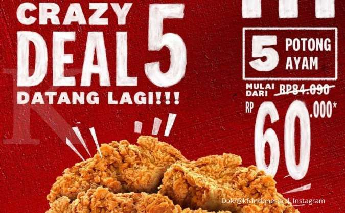 4 Promo KFC 28 Oktober 2022 Diskon Rp60 Ribu Ayam Krispy dan Original