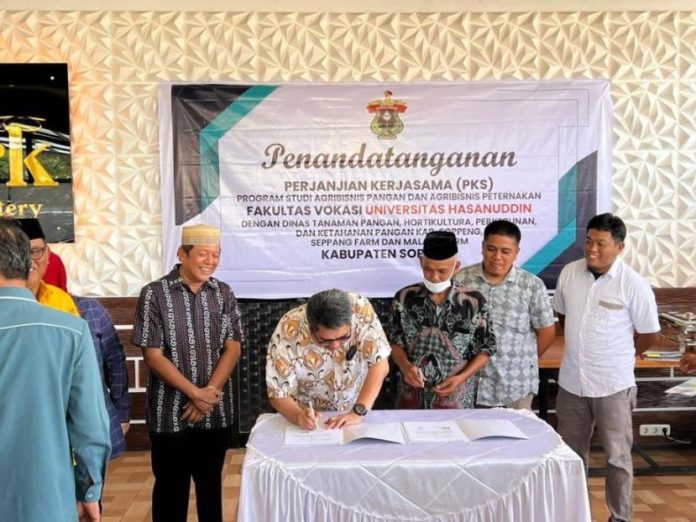 Fakultas Vokasi Tandatangan Kerja Sama Teaching Factory dengan Beberapa Dinas dan Farm di Kabupaten Soppeng