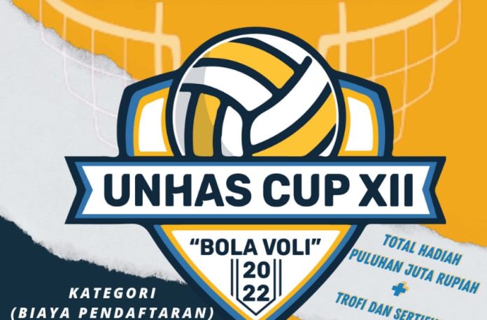 UKM Bola Voli Unhas Gelar Tournament Unhas Cup XII 2022