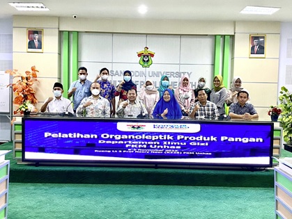 Departemen Ilmu Gizi dan Lab Biokimia Fisik FKM Unhas Gelar Pelatihan Organoleptik Produk Pangan